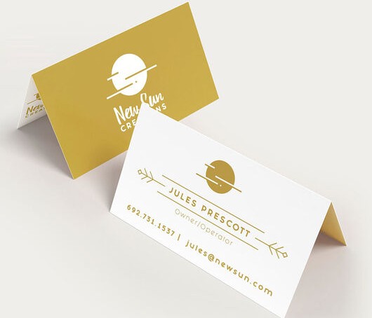 Folded Business Cards
